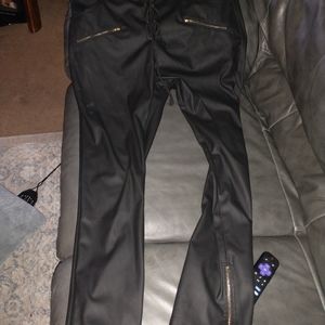 Leather like pants